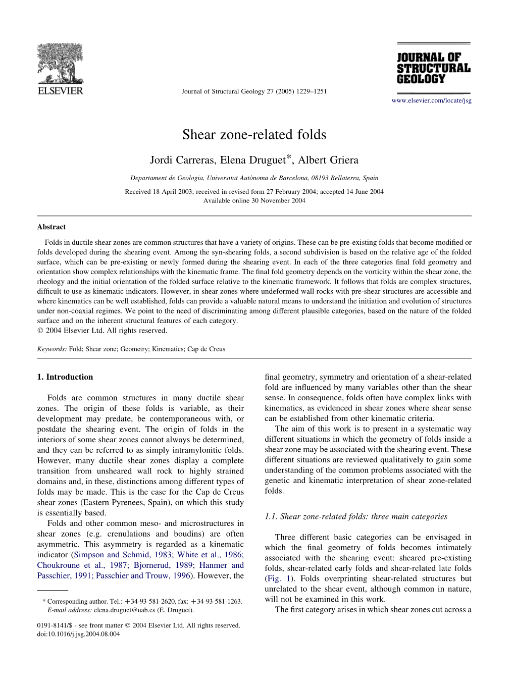 Shear Zone-Related Folds