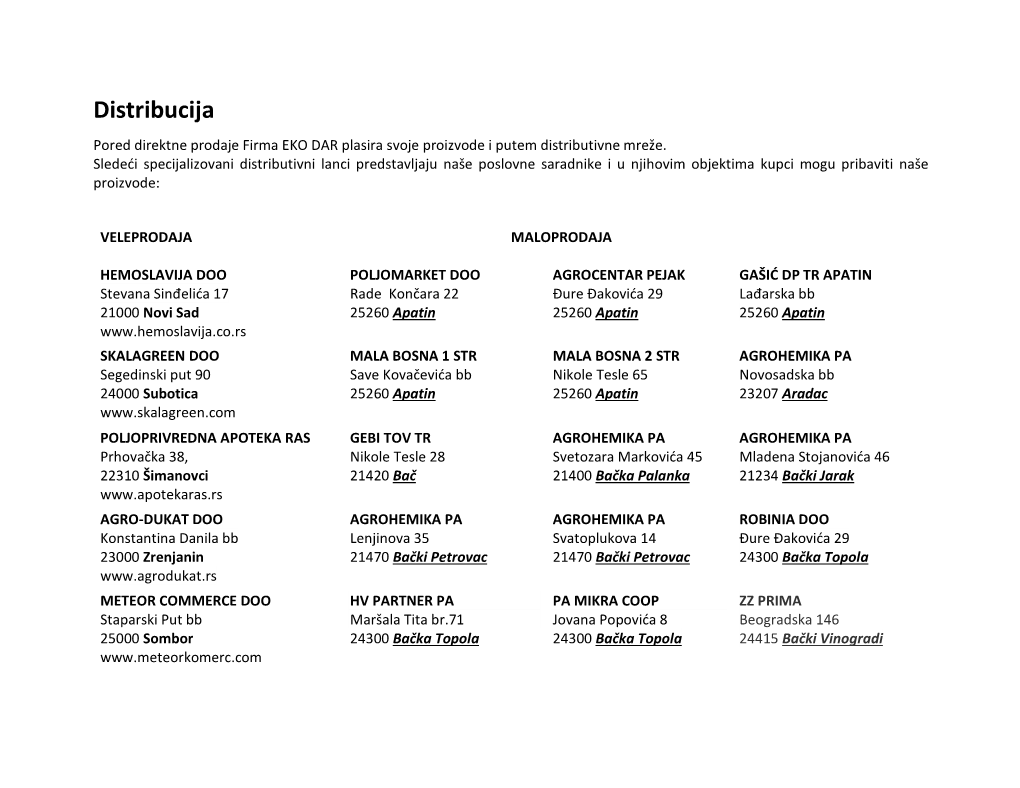 Distribucija