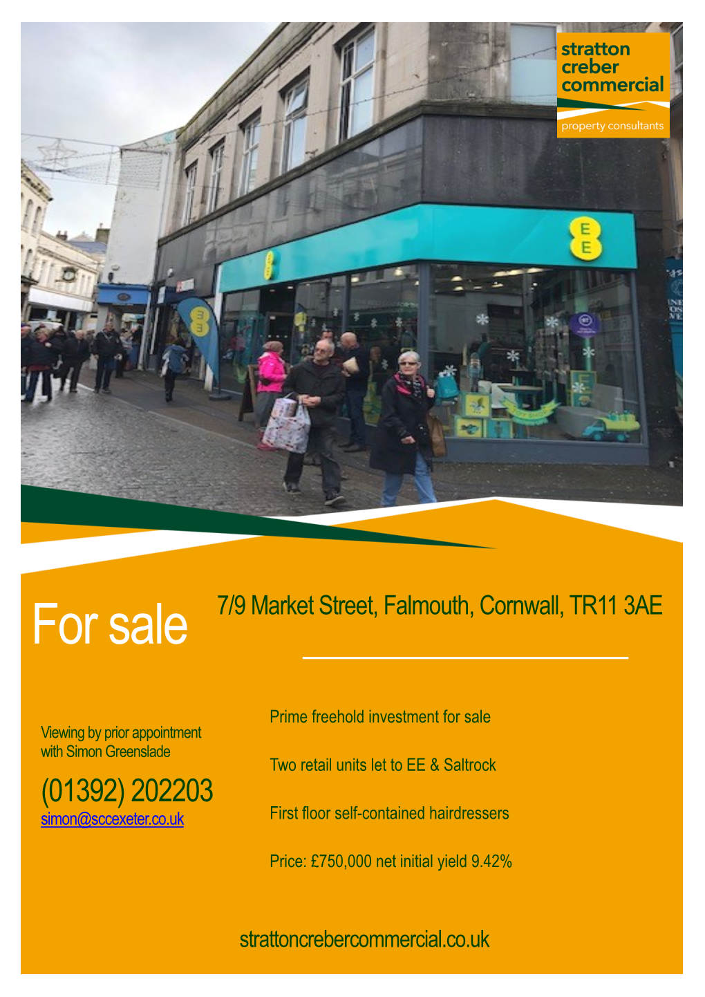 7/9 Market Street, Falmouth, Cornwall, TR11 3AE for Sale