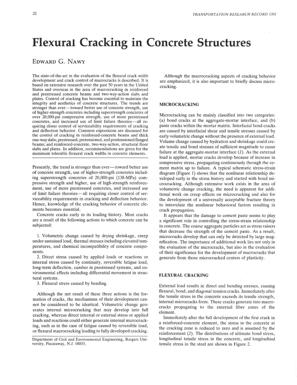 Flexural Cracking in Concrete Structures