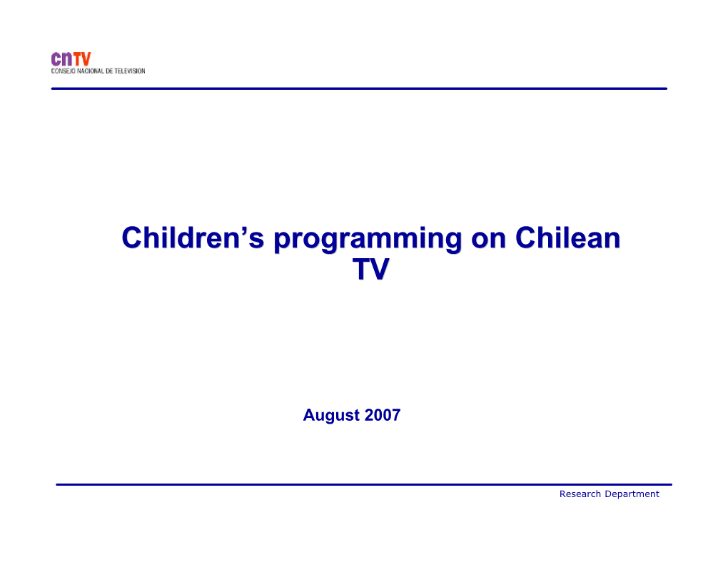 Programming (Children's TV) 2008