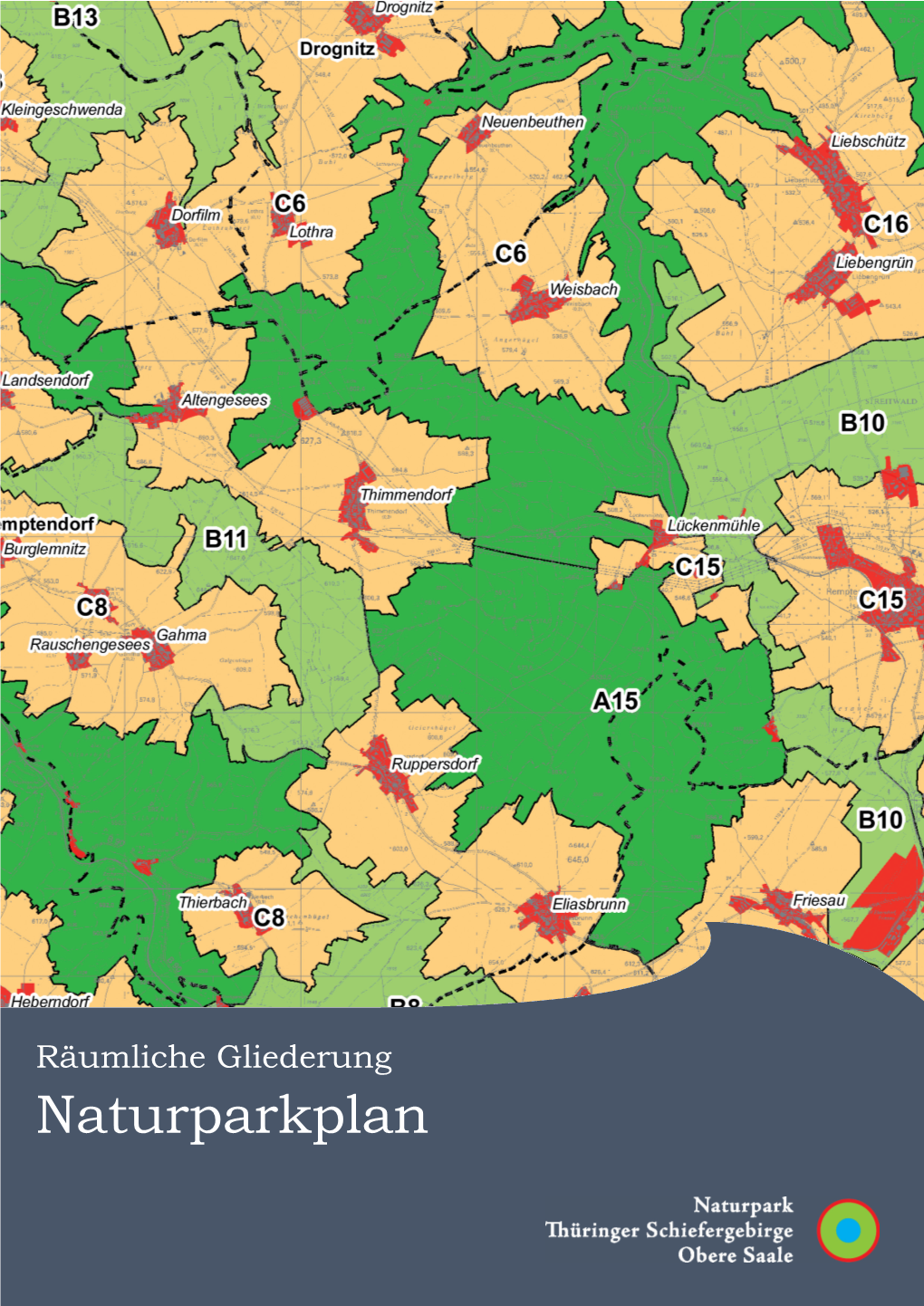 Räumliche Gliederung Naturparkplan