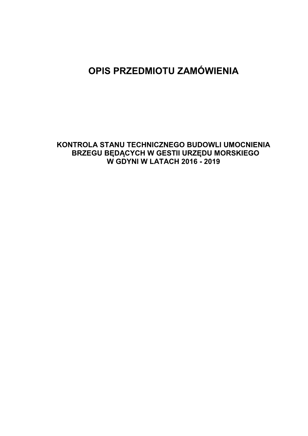 Opis Przedmiotu Zamówienia