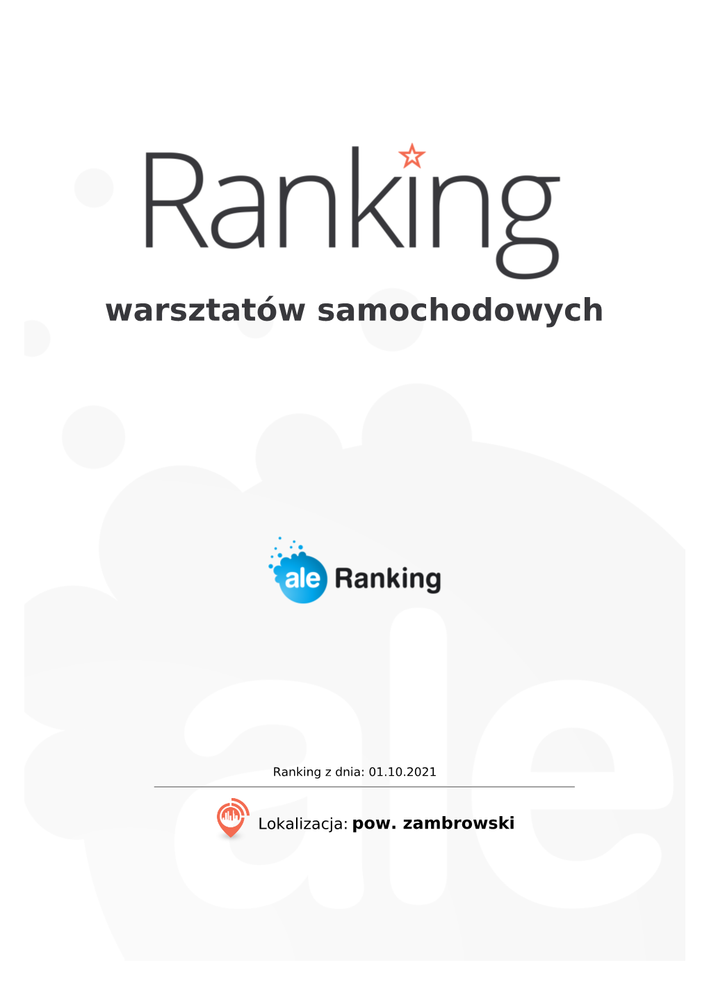 Lista Polecanych Warsztatów Samochodowych • Pow. Zambrowski • Aleranking