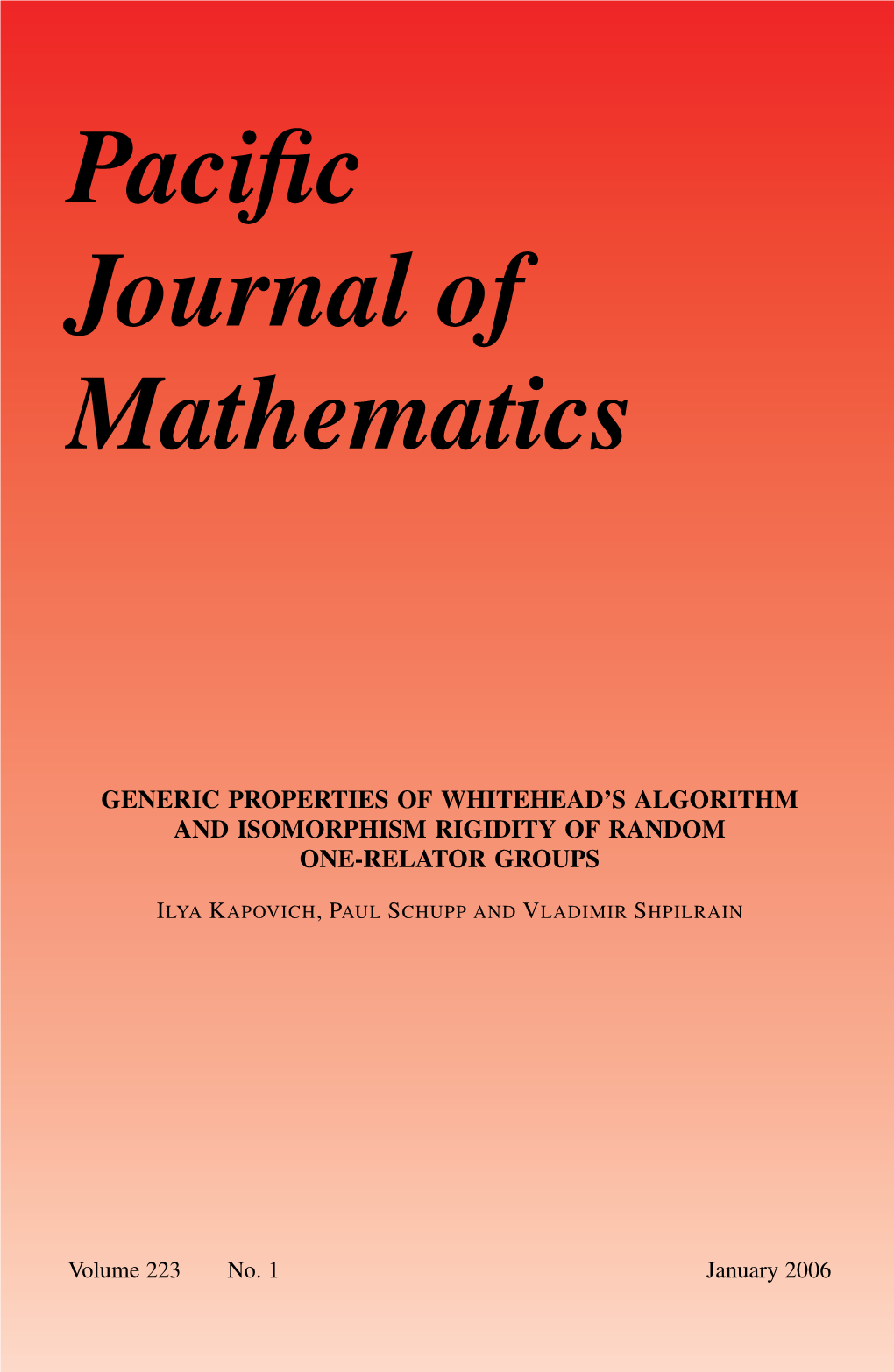 Generic Properties of Whitehead's Algorithmand Isomorphism Rigidity