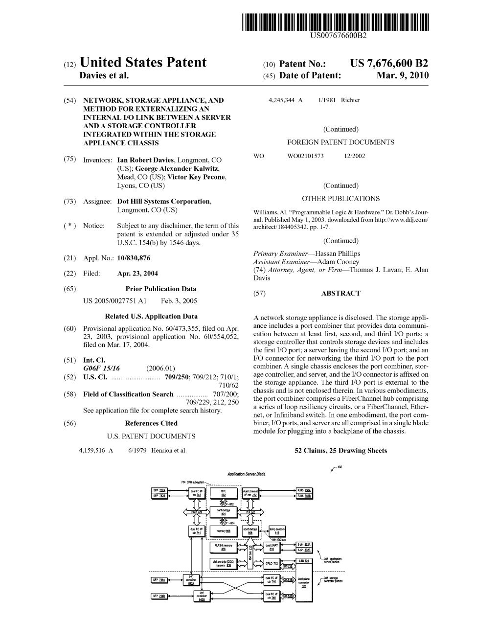 (12) United States Patent (10) Patent No.: US 7,676,600 B2 Davies Et Al