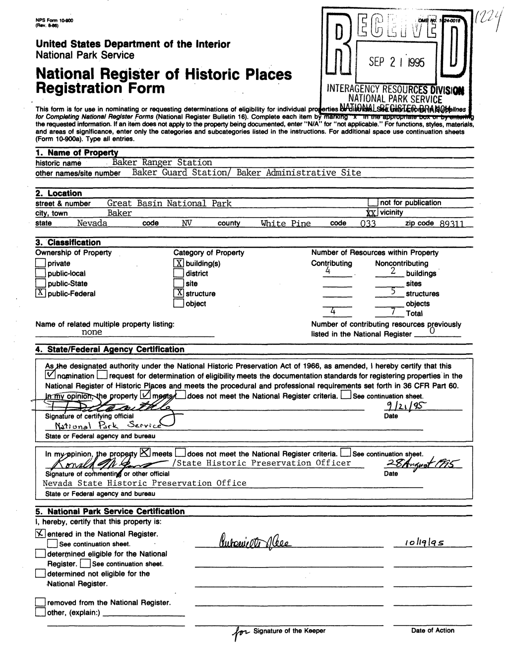 National Register of Historic Places Continuation Sheet