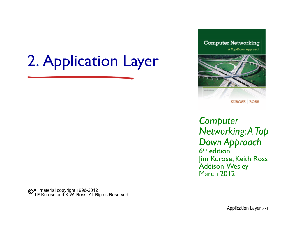 2. Application Layer