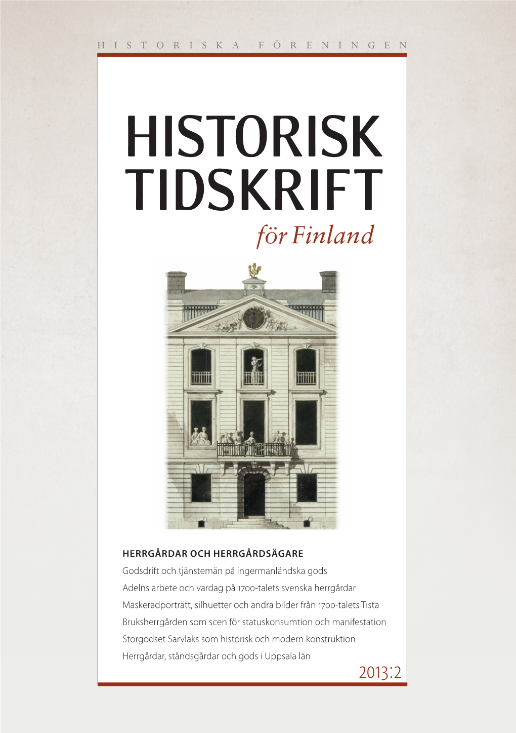 Historisk Tidskrift För Finland 2013:2 2013:2