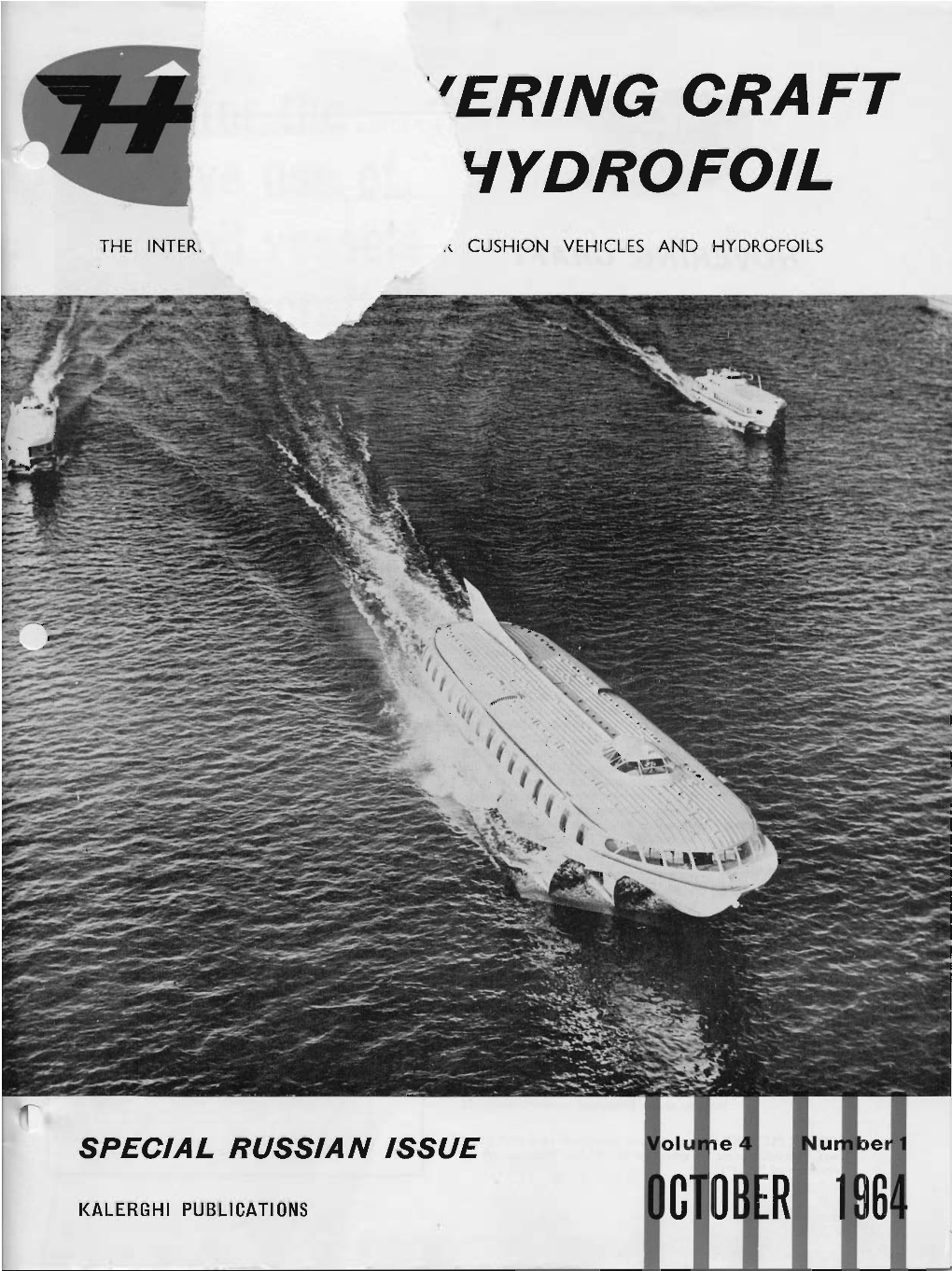 Hovering Craft & Hydrofoil Magazine October 1964 Volume 4 Number 1