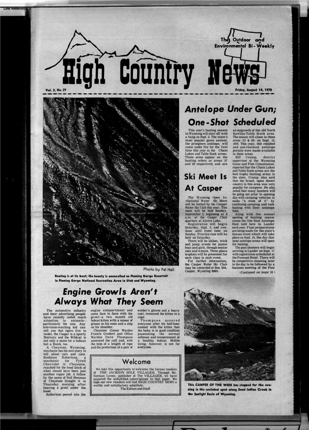 High Country News Vol. 2.29, Aug. 14, 1970