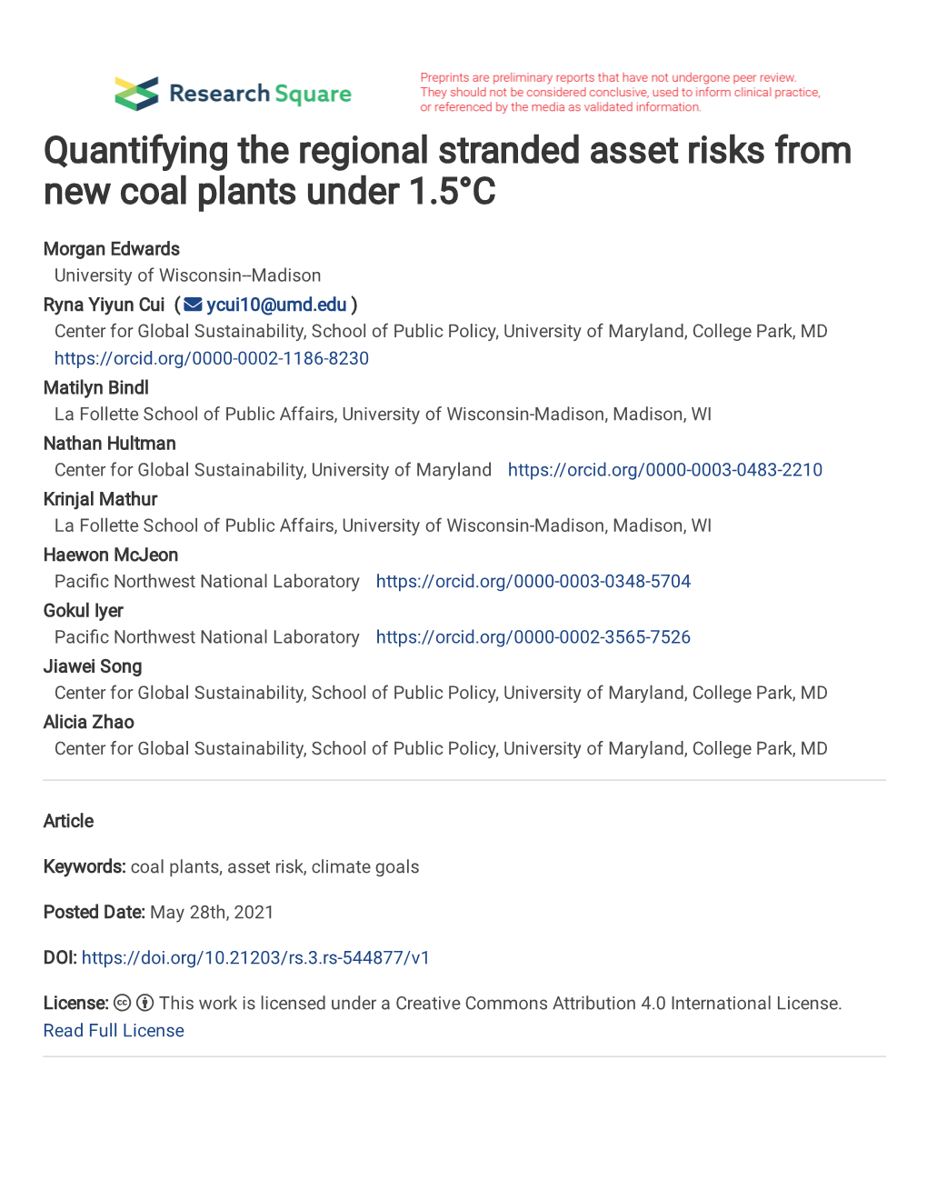 Quantifying the Regional Stranded Asset Risks from New Coal Plants Under 1.5°C