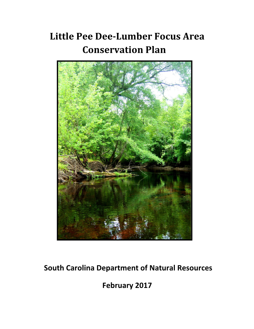 Little Pee Dee-Lumber Focus Area Conservation Plan