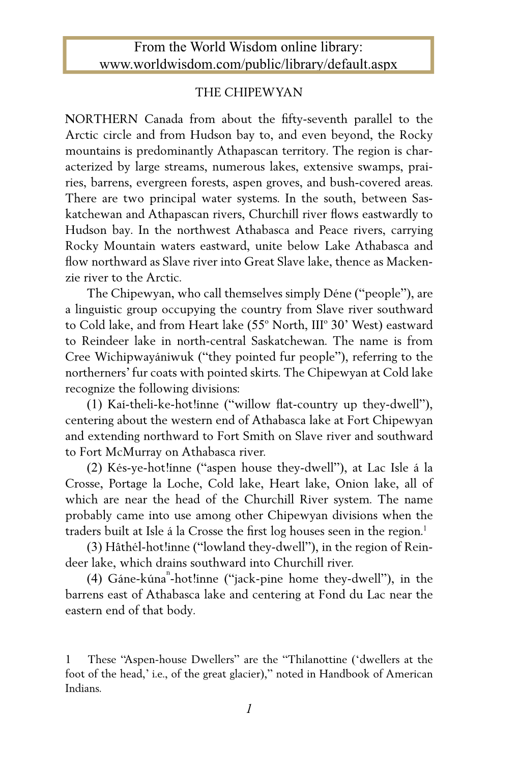 The Chipewyan from the North American Indian Volume 18