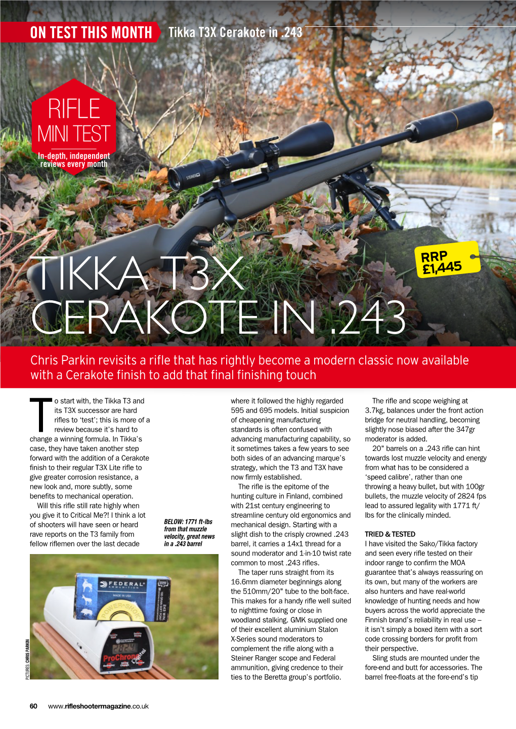 Tikka T3X Cerakote in .243