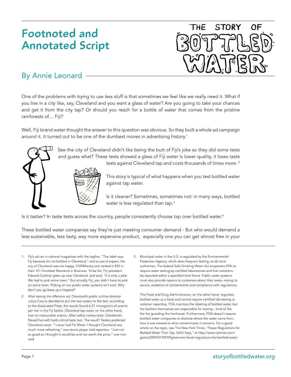 Footnoted and Annotated Script