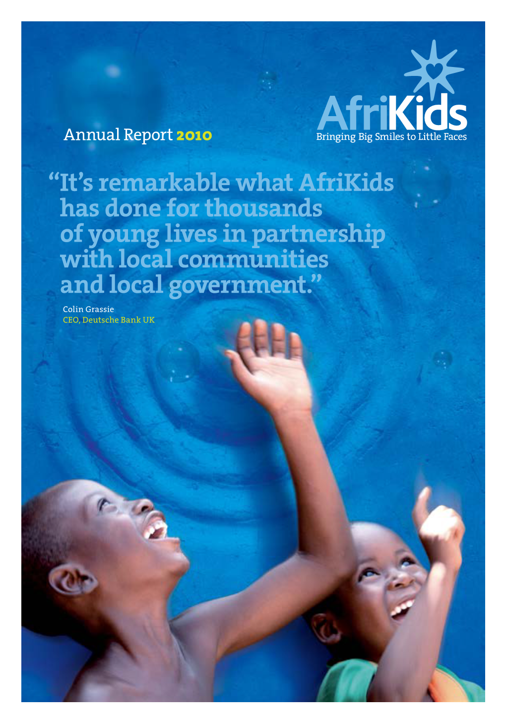 Afrikids Annual Report 2010 Statistics