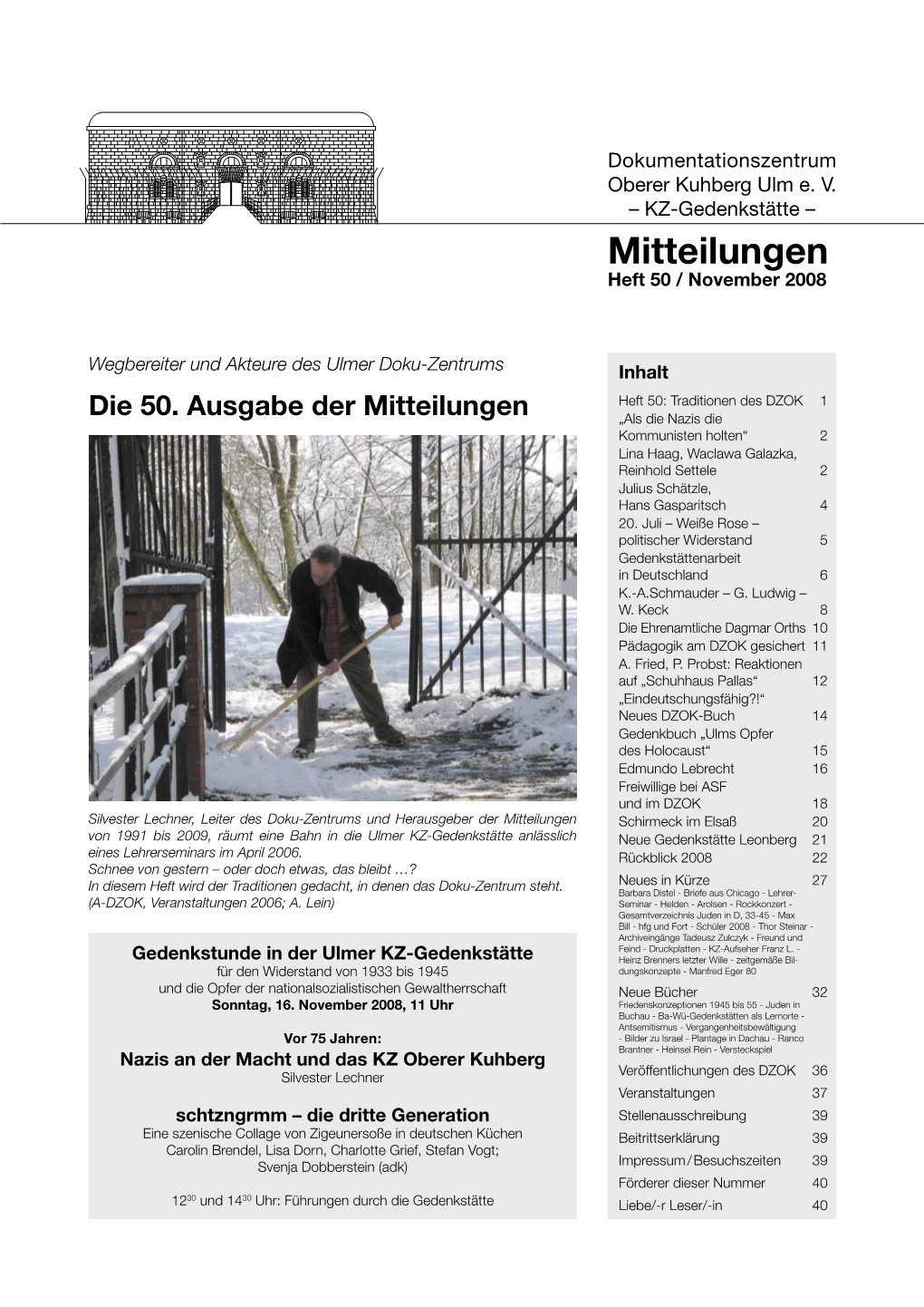 Mitteilungen 50 (November 2008) (PDF)