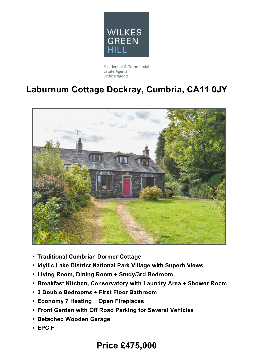 Price £475000 Laburnum Cottage