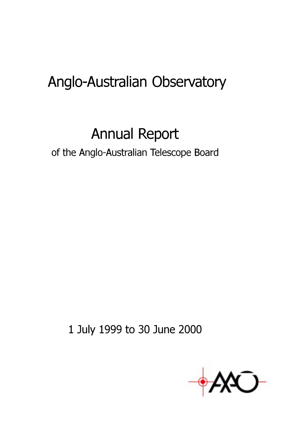 1999-2000 Annual Report