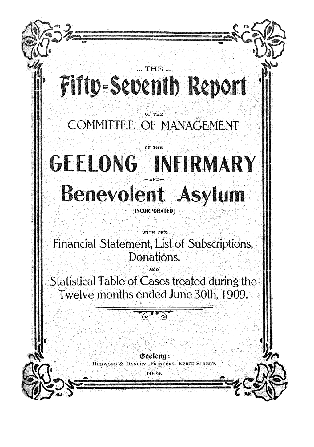 GEELONG INFIRMARY R-AKD- Benevolent Asylum (INCORPORATED)