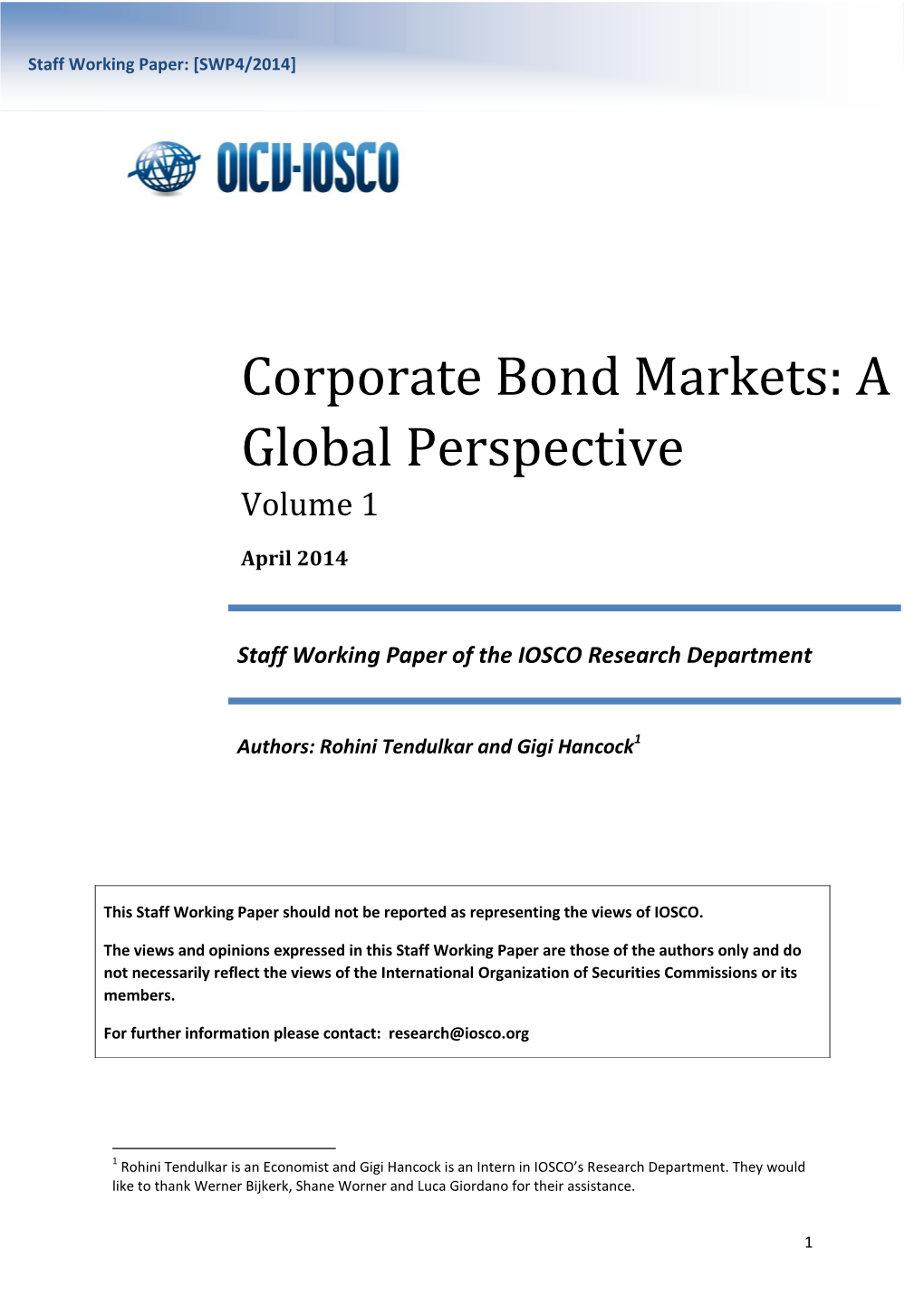 Corporate Bond Markets: A