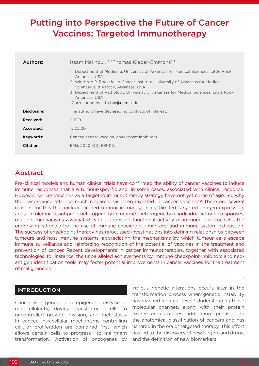 Putting Into Perspective the Future of Cancer Vaccines: Targeted Immunotherapy