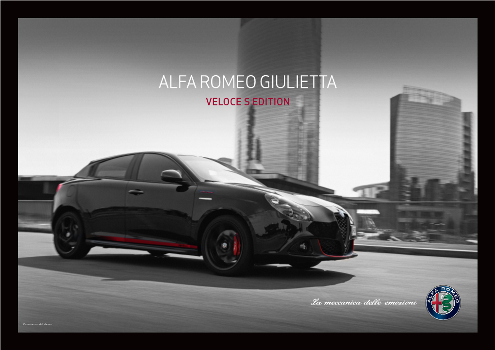 Alfa Romeo Giulietta Veloce S Edition