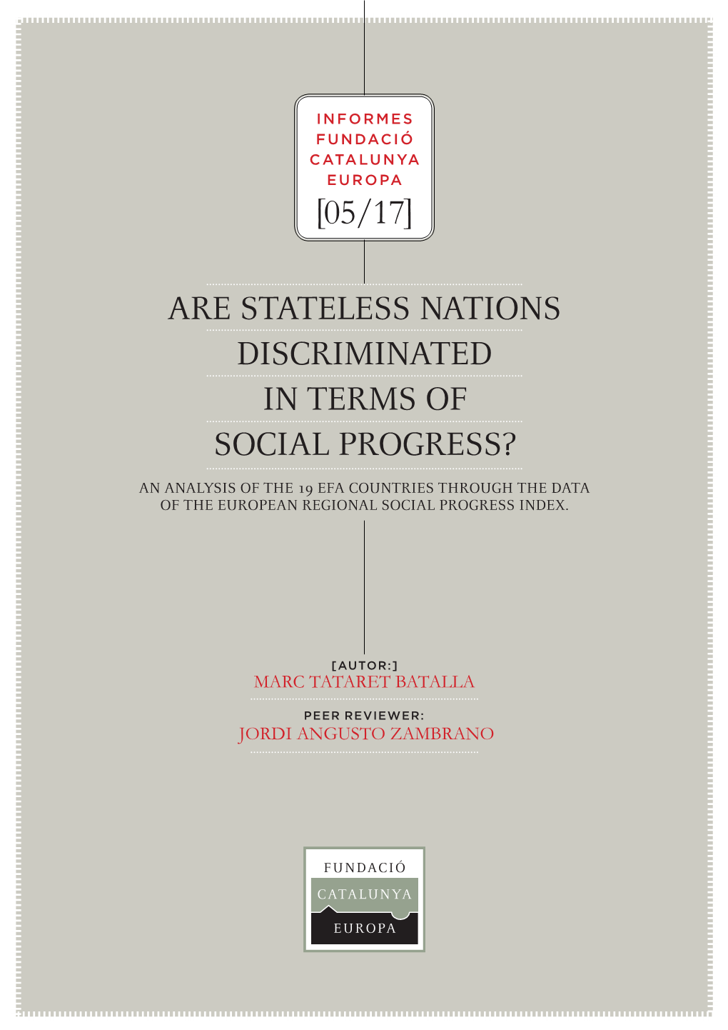 Are Stateless Nations Discriminated in Terms of Social Progress?