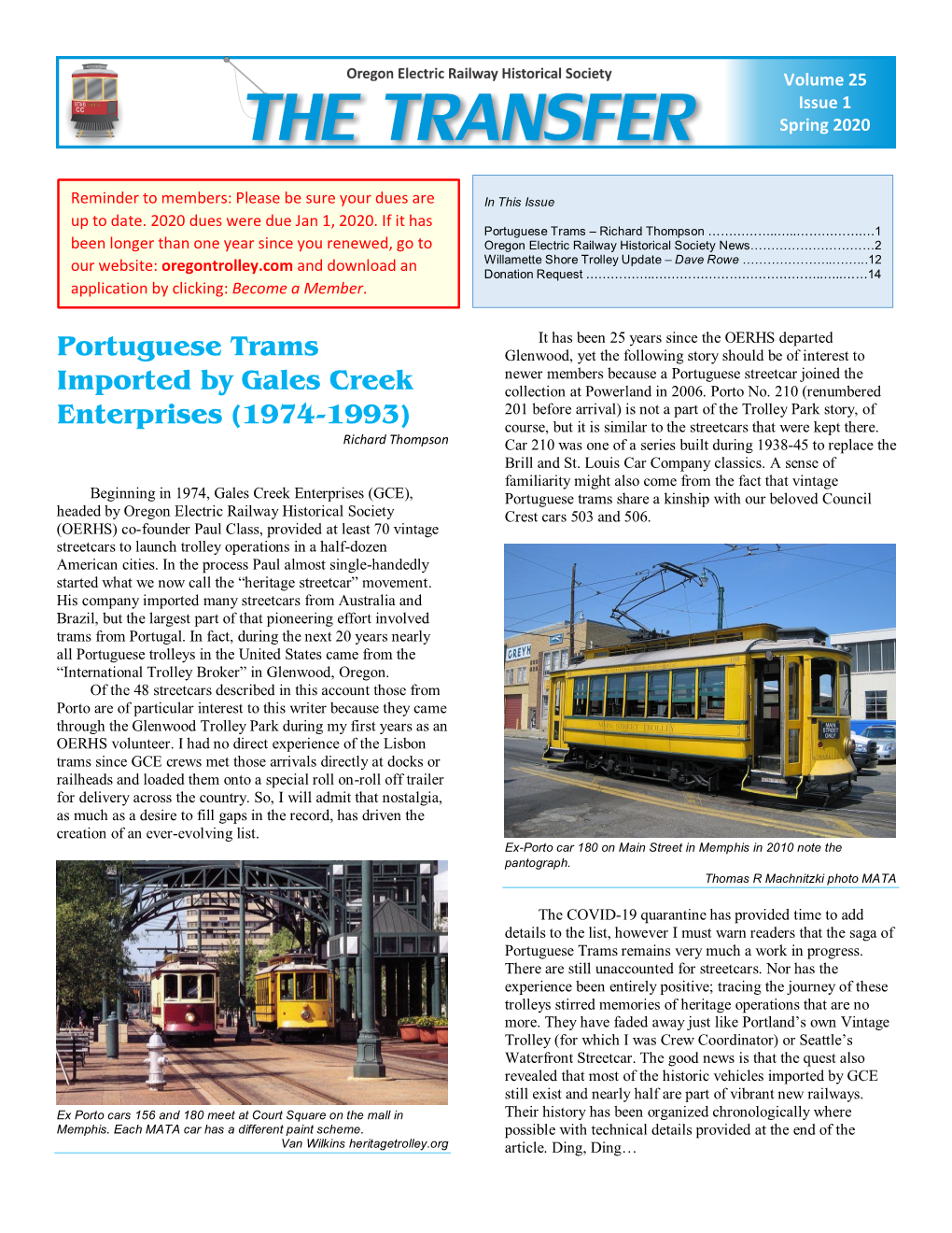 Portuguese Trams Imported by Gales Creek Enterprises
