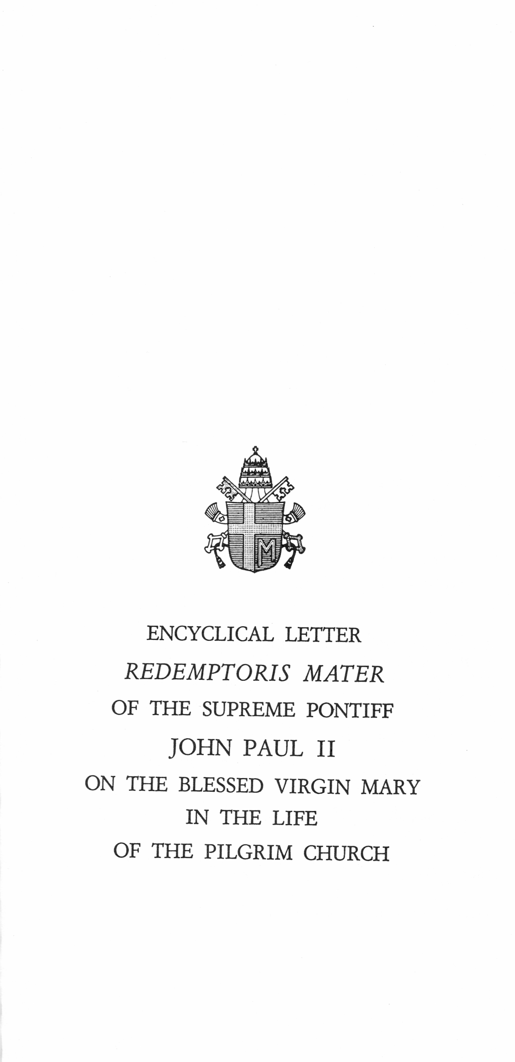 Redemptoris Mater John Paul Ii