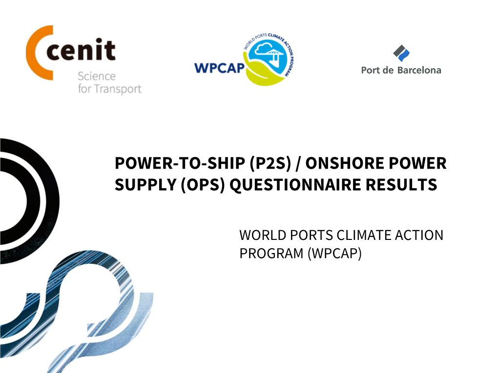 (P2s) / Onshore Power Supply (Ops) Questionnaire Results