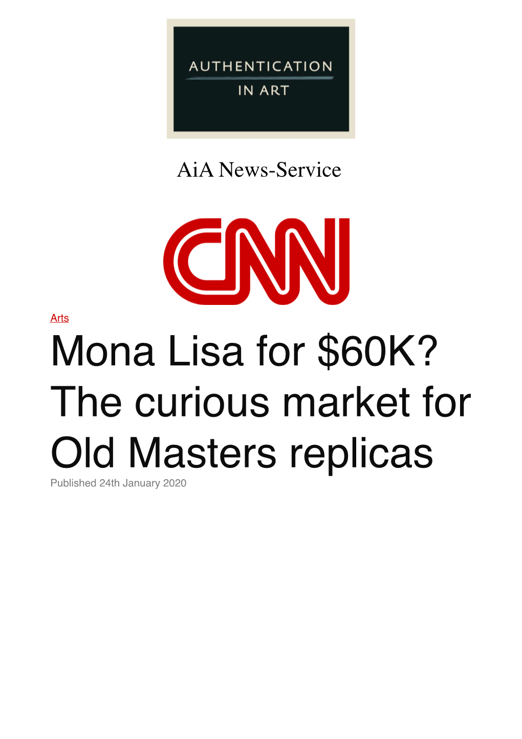 Mona Lisa for $60K? the Curious Market for Old Masters Replicas -CNN