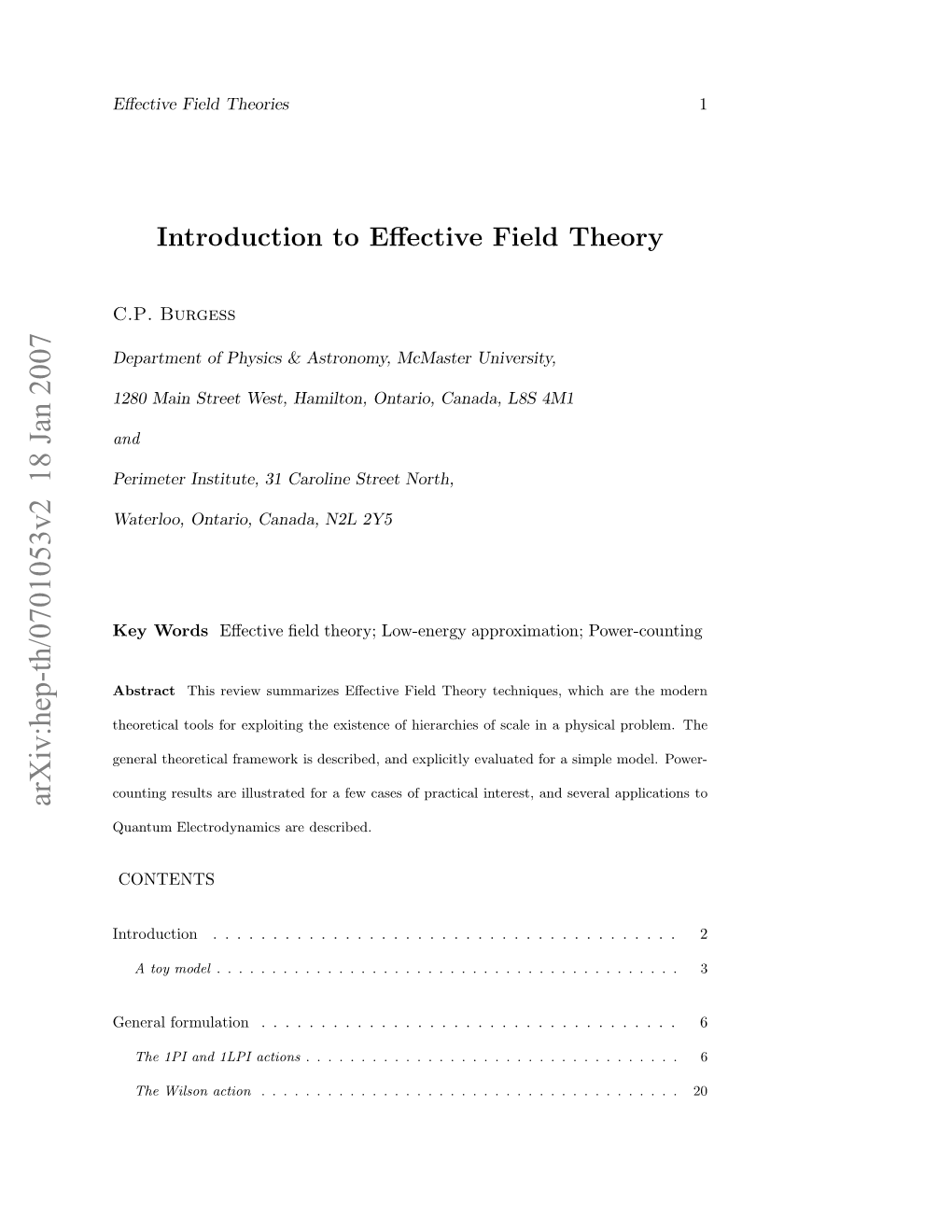 Introduction to Effective Field Theory