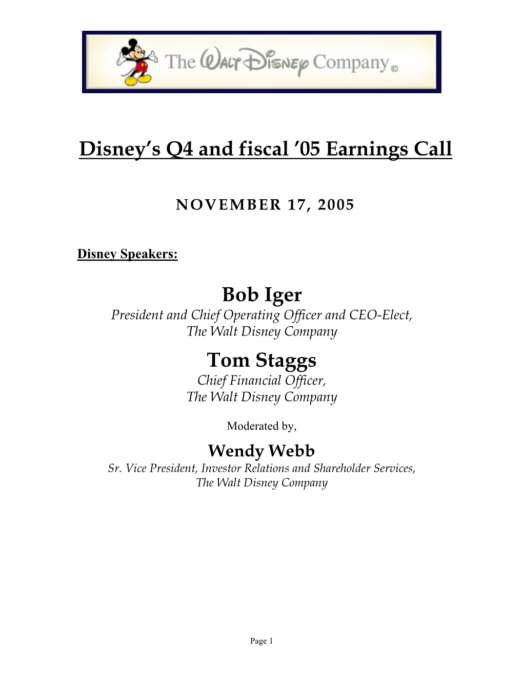 05 Earnings Call