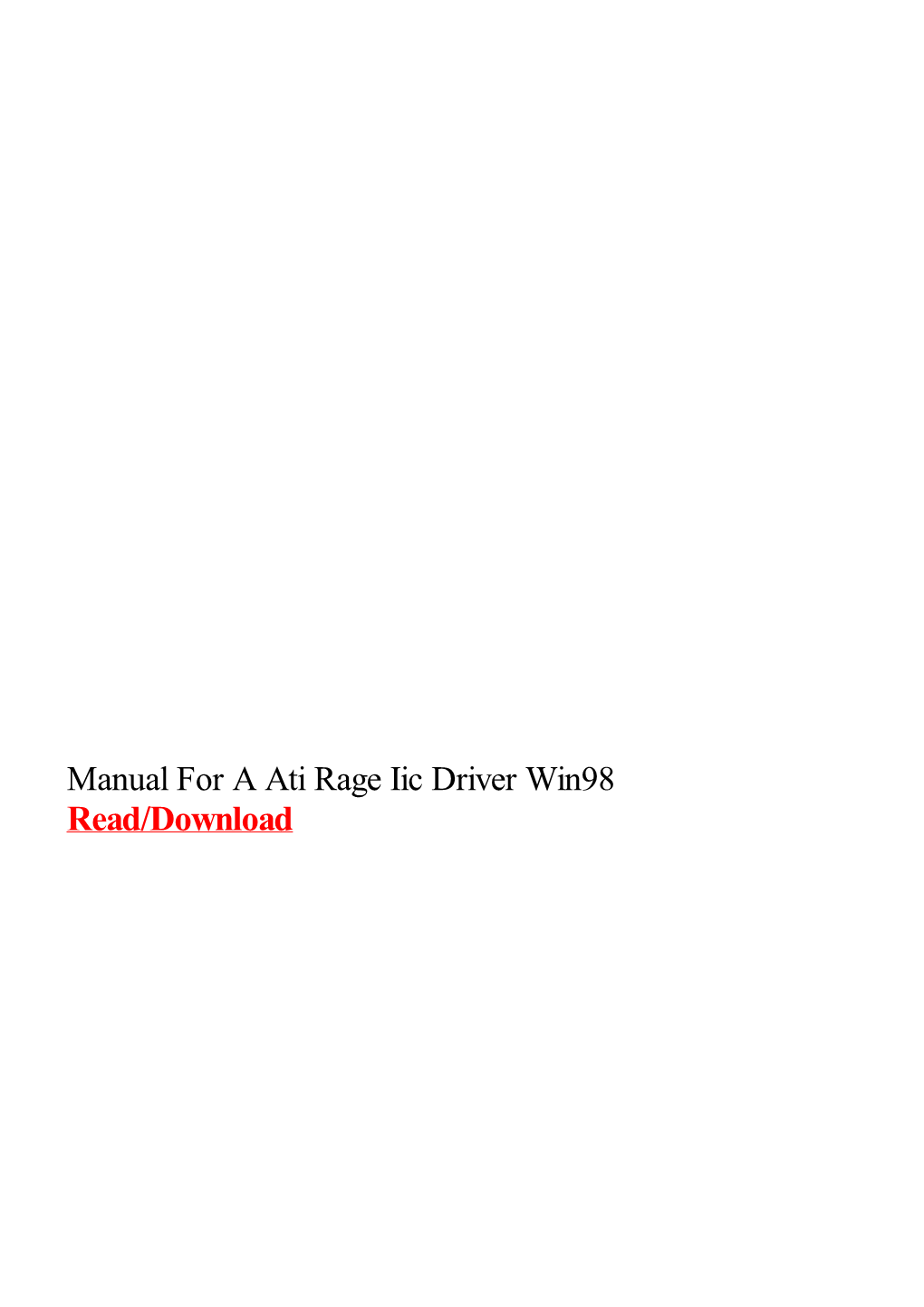 Manual for a Ati Rage Iic Driver Win98.Pdf