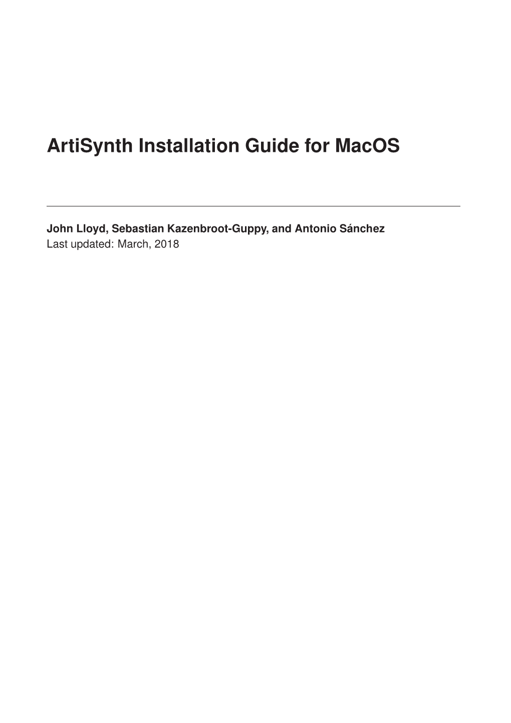 Artisynth Installation Guide for Macos