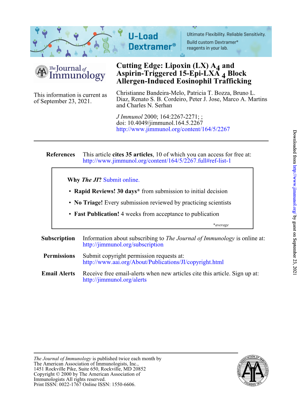 Allergen-Induced Eosinophil Trafficking Block 4 Aspirin