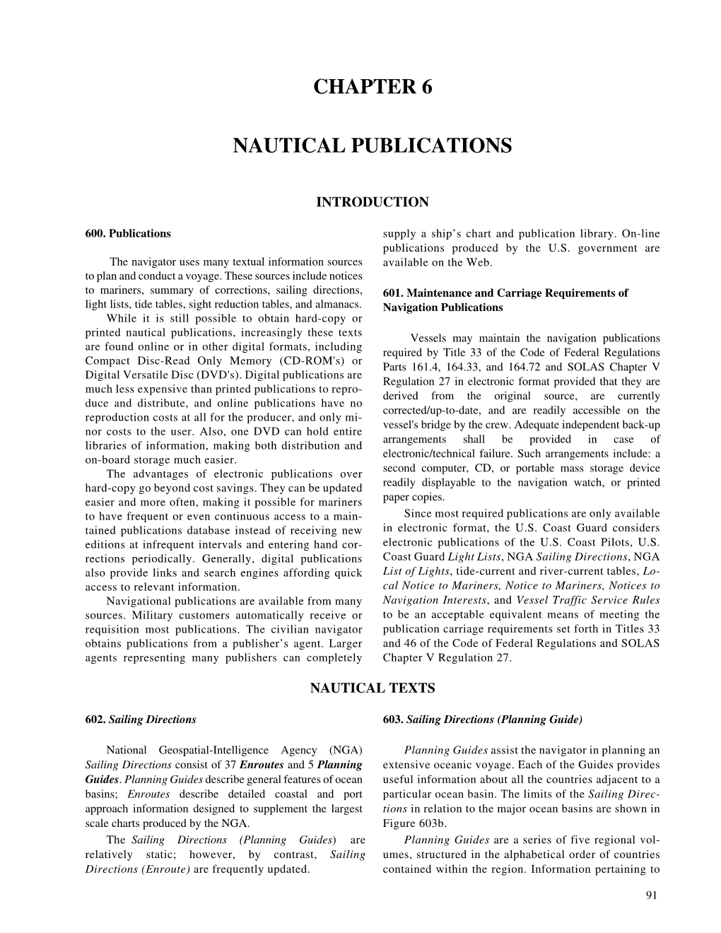 Chapter 6 Nautical Publications