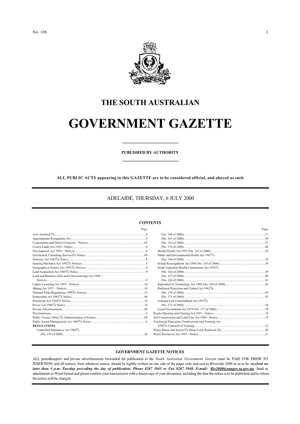 Government Gazette