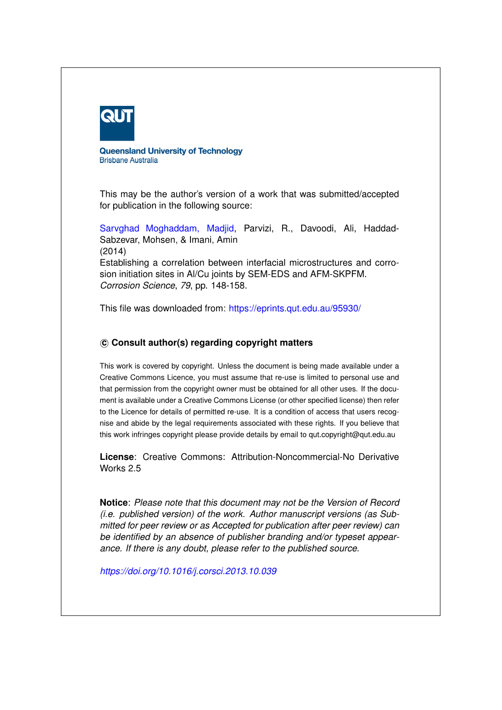 Establishing a Correlation Between Interfacial Microstructures and Corro- Sion Initiation Sites in Al/Cu Joints by SEM-EDS and AFM-SKPFM