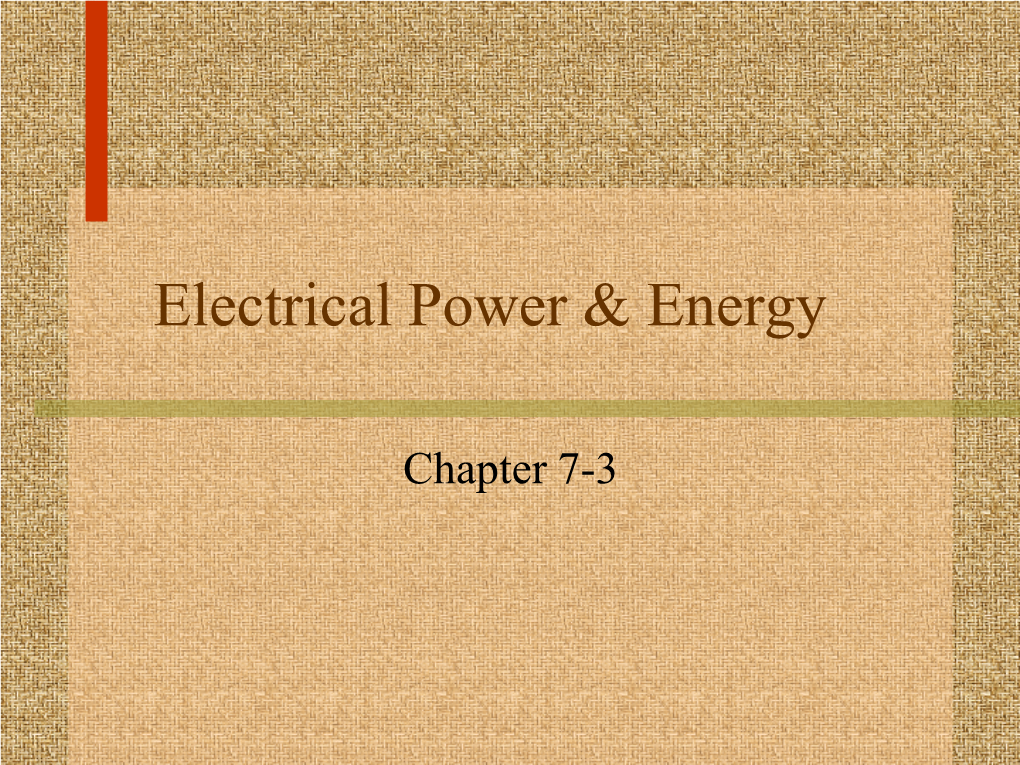 Electric Current