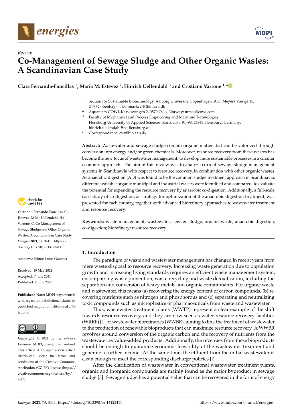 Co-Management of Sewage Sludge and Other Organic Wastes: a Scandinavian Case Study