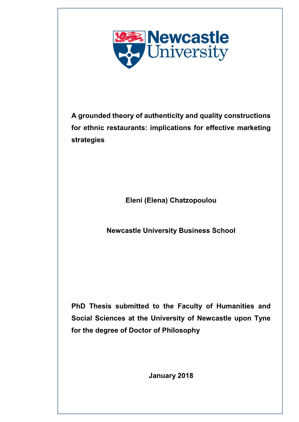 A Grounded Theory of Authenticity and Quality Constructions for Ethnic Restaurants: Implications for Effective Marketing Strategies