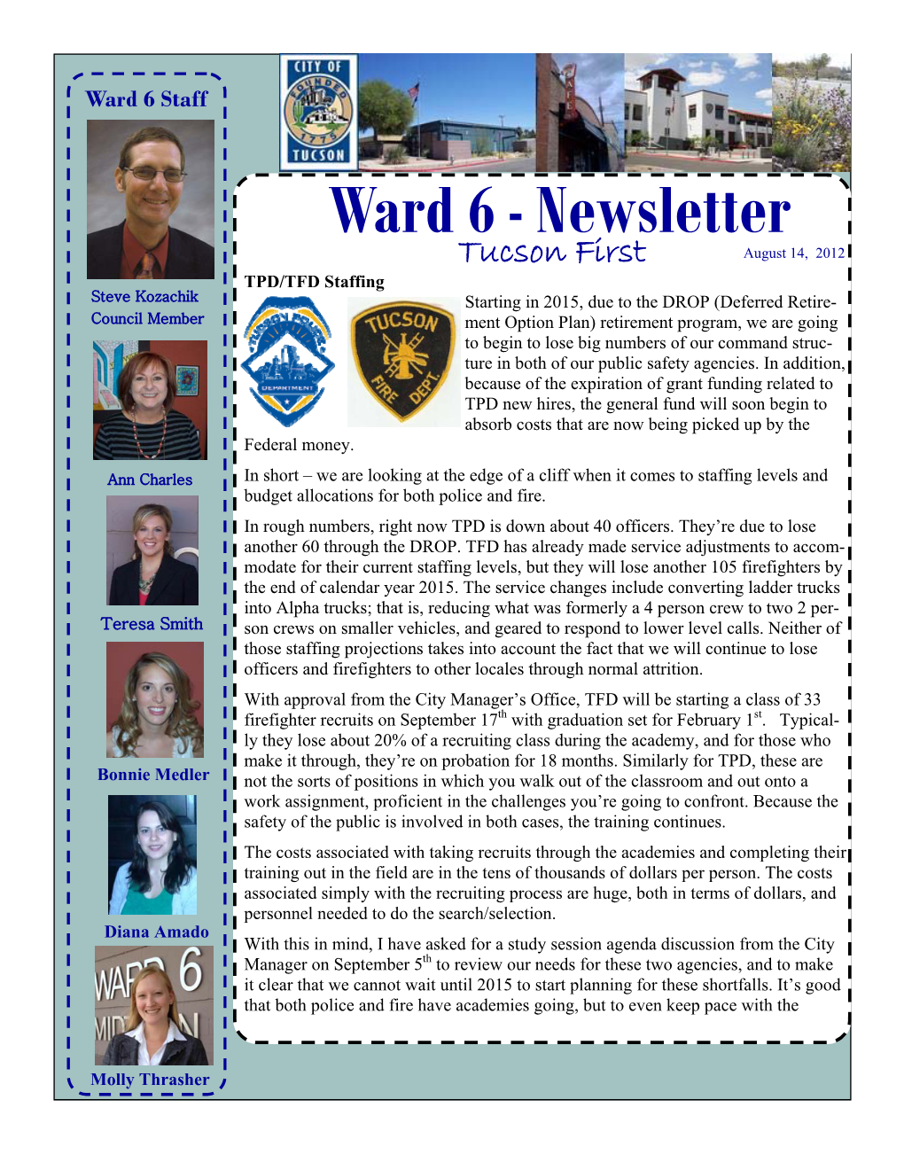 Newsletter 8-14-12