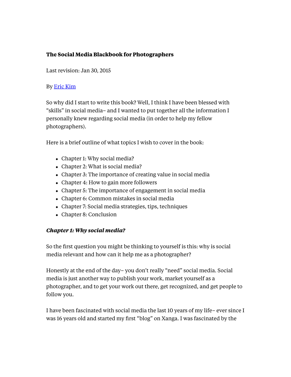 The Social Media Blackbook for Photographers