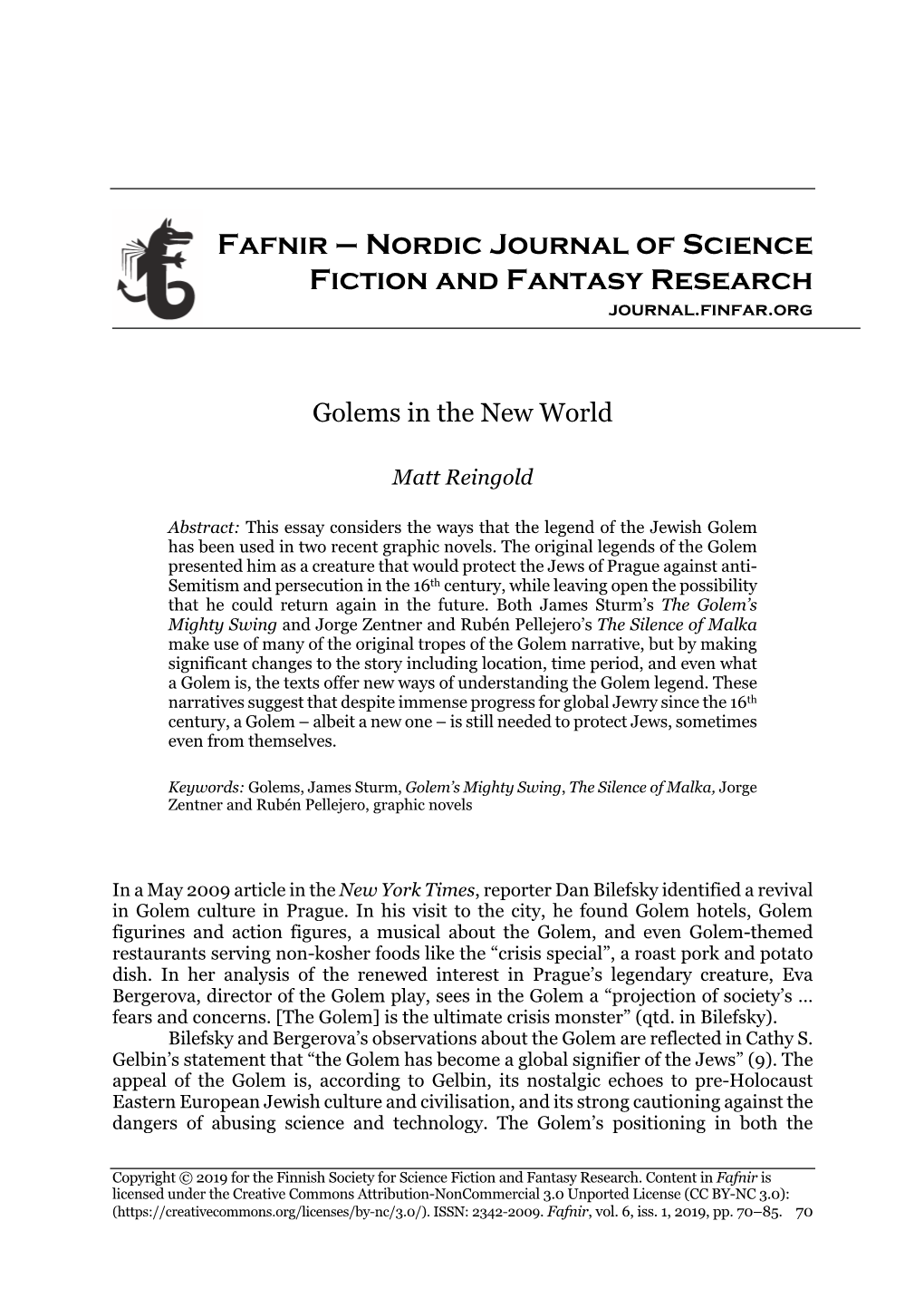 Fafnir – Nordic Journal of Science Fiction and Fantasy Research Journal.Finfar.Org