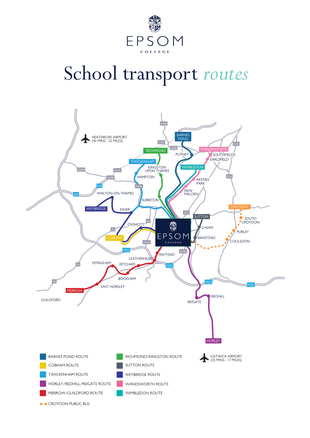 School Transport Timetable �ATERLOO �ARNES �AU��ALL CLAP�AM