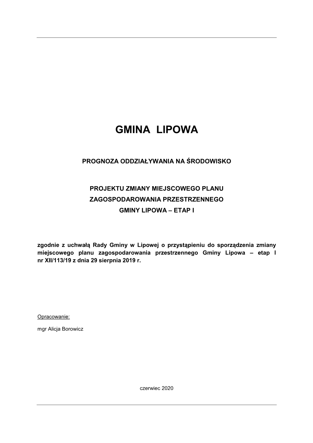 Urząd Gminy W Lipowej