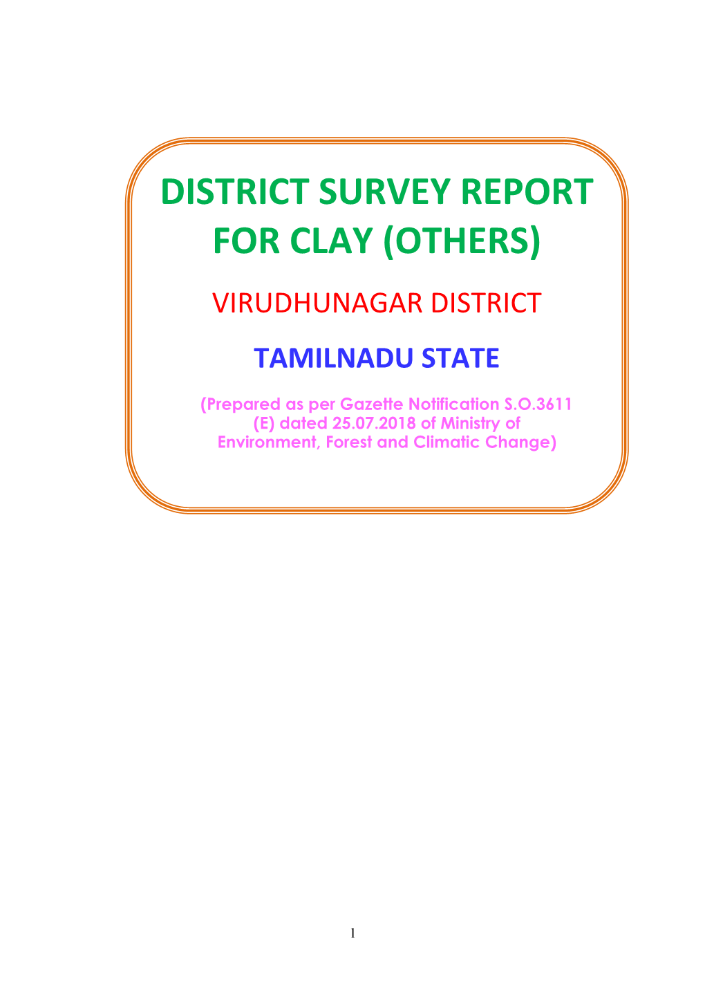 District Survey Report for Clay (Others)